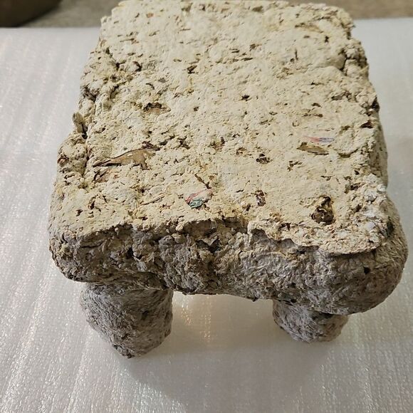 Unique Textured Paper Mache Stool - Picture 2 of 7